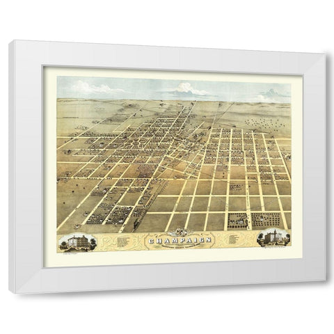 Champaign Illinois - Ruger 1869 White Modern Wood Framed Art Print by Ruger