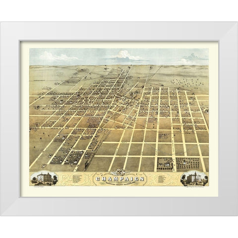Champaign Illinois - Ruger 1869 White Modern Wood Framed Art Print by Ruger