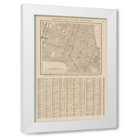 Chicago  Illinois - Reynold 1921 White Modern Wood Framed Art Print by Reynold