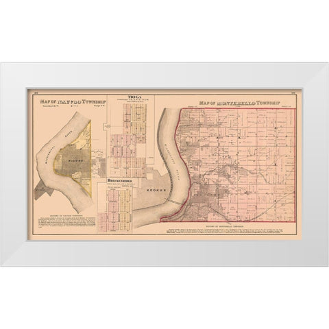 Nauvoo, Tioga, Breckenridge, Montebello Illinois White Modern Wood Framed Art Print by Andreas