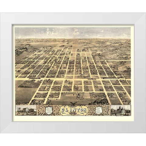 Clinton Illinois - Ruger 1869 White Modern Wood Framed Art Print by Ruger