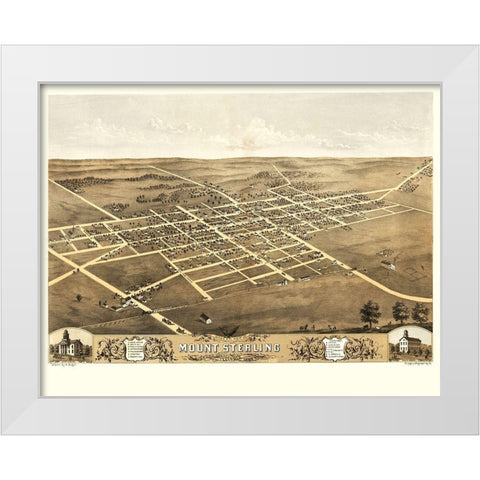 Mount Sterling Illinois - Ruger 1869 White Modern Wood Framed Art Print by Ruger