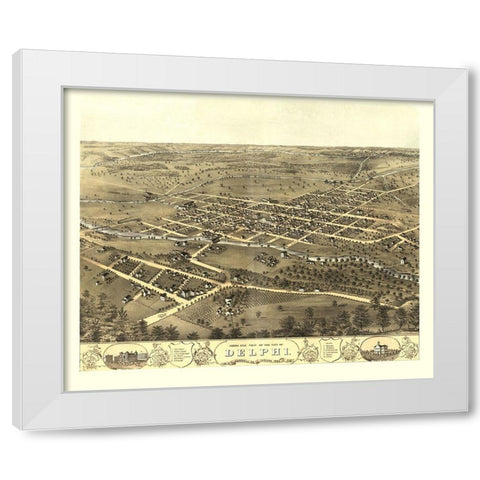 Delphi Indiana - Ruger 1869 White Modern Wood Framed Art Print by Ruger