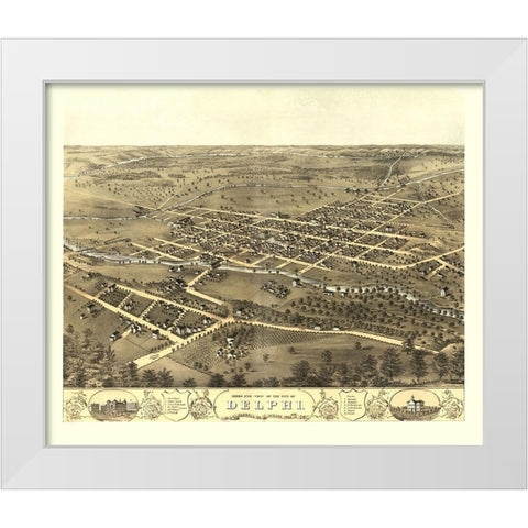 Delphi Indiana - Ruger 1869 White Modern Wood Framed Art Print by Ruger