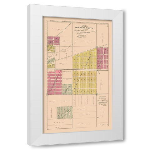 Eastern Downers Grove  Illinois - 1904 White Modern Wood Framed Art Print by Middle - West Publishing Co.