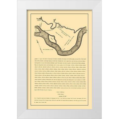 Kaskaskia, Mississippi River Illinois 1807 White Modern Wood Framed Art Print by Robinson