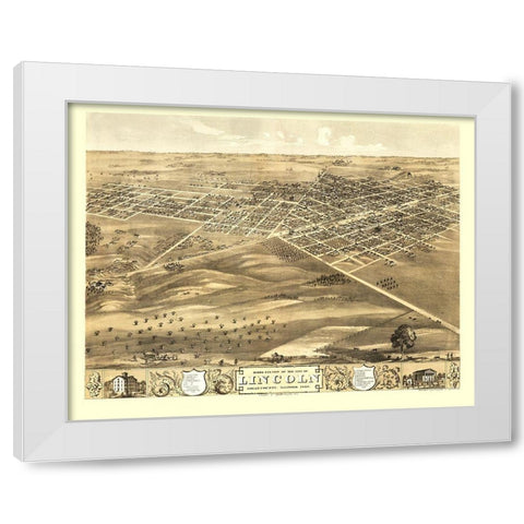 Lincoln Illinois - Ruger 1869 White Modern Wood Framed Art Print by Ruger