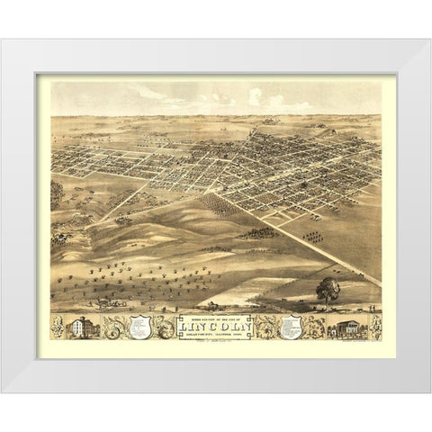 Lincoln Illinois - Ruger 1869 White Modern Wood Framed Art Print by Ruger