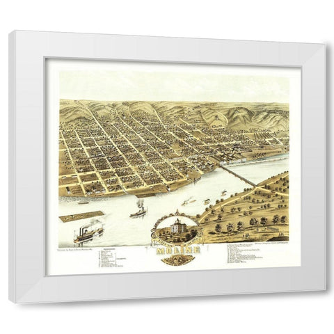 Moline Illinois - Ruger 1869 White Modern Wood Framed Art Print by Ruger
