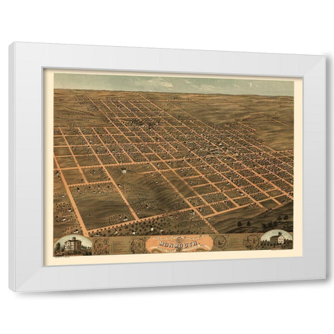 Monmouth Illinois - Ruger 1869 White Modern Wood Framed Art Print by Ruger