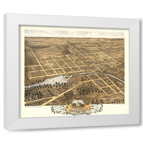 Naperville Illinois - Ruger 1869 White Modern Wood Framed Art Print by Ruger