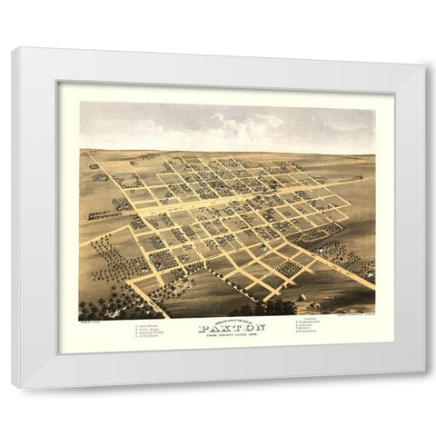 Paxton Illinois - Ruger 1869 White Modern Wood Framed Art Print by Ruger