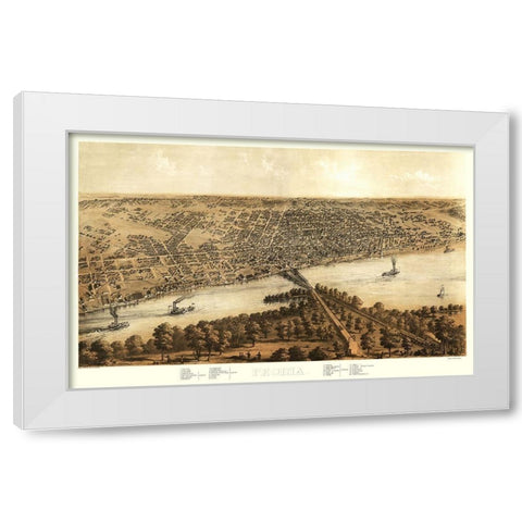 Peoria Illinois - Ruger 1867 White Modern Wood Framed Art Print by Ruger