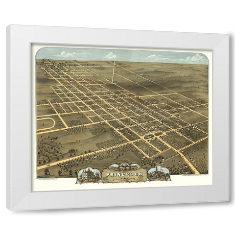 Princeton Illinois - Ruger 1870 White Modern Wood Framed Art Print by Ruger