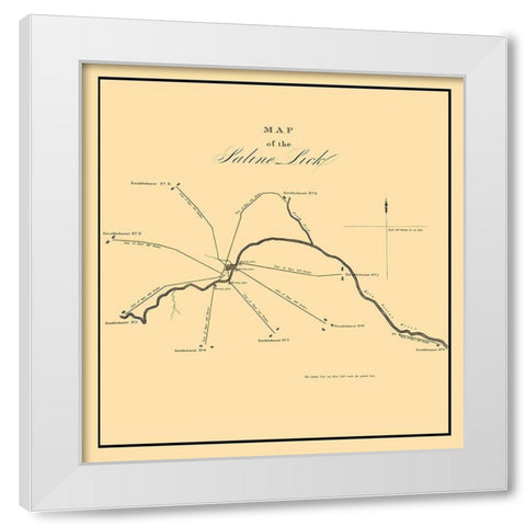 Saline Lick Illinois - Gayle 1834 White Modern Wood Framed Art Print by Gayle