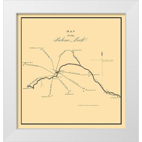 Saline Lick Illinois - Gayle 1834 White Modern Wood Framed Art Print by Gayle