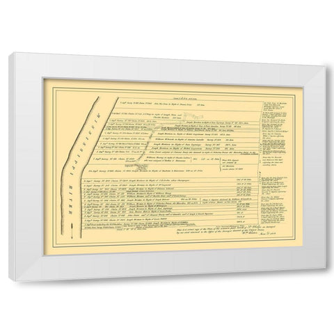 St Philippe Illinois Landowner - Rector 1809 White Modern Wood Framed Art Print by Rector