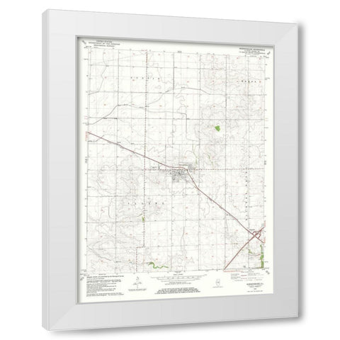 Warrensburg Illinois Quad - USGS 1982 White Modern Wood Framed Art Print by USGS