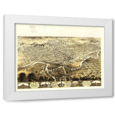 Fort Wayne Indiana - Ruger 1868 White Modern Wood Framed Art Print by Ruger