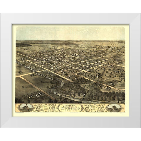 Kokomo Indiana - Ruger 1868 White Modern Wood Framed Art Print by Ruger