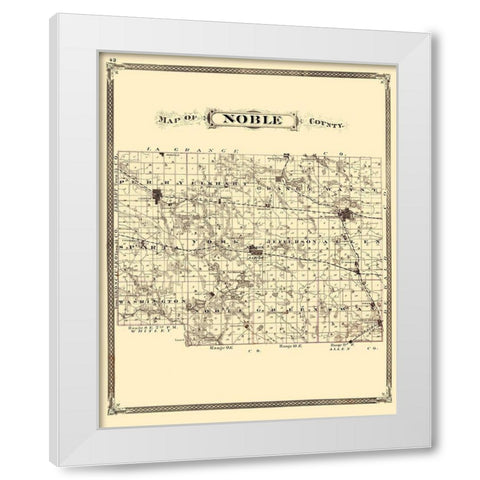 Noble Indiana Landowner - Baskin 1876 White Modern Wood Framed Art Print by Baskin