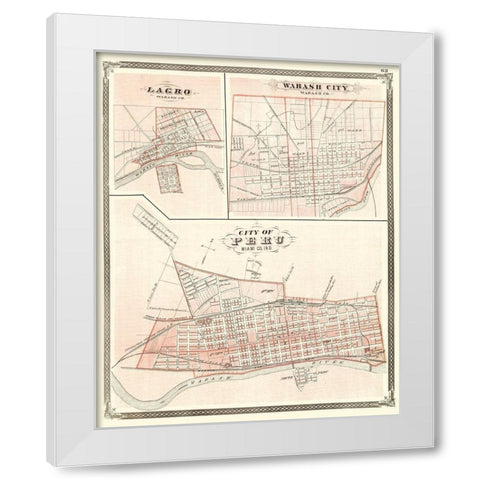 Peru Indiana - Baskin 1876 White Modern Wood Framed Art Print by Baskin