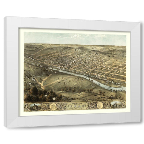 Peru Indiana - Ruger 1868 White Modern Wood Framed Art Print by Ruger