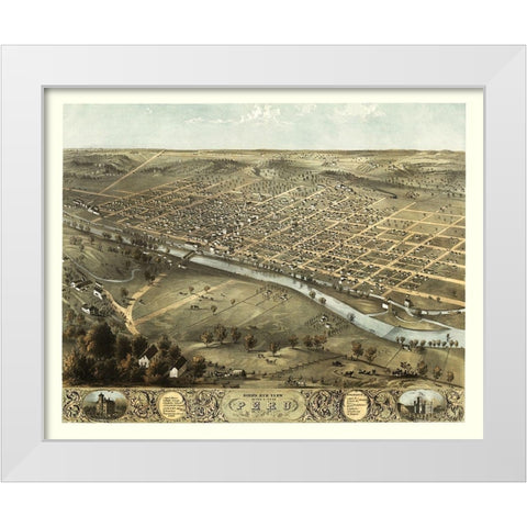 Peru Indiana - Ruger 1868 White Modern Wood Framed Art Print by Ruger