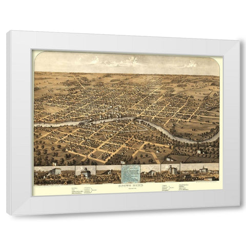 South Bend Indiana - Ruger 1866 White Modern Wood Framed Art Print by Ruger