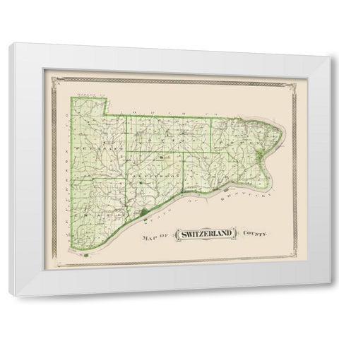 Switzerland Indiana - Andreas 1876 White Modern Wood Framed Art Print by Andreas