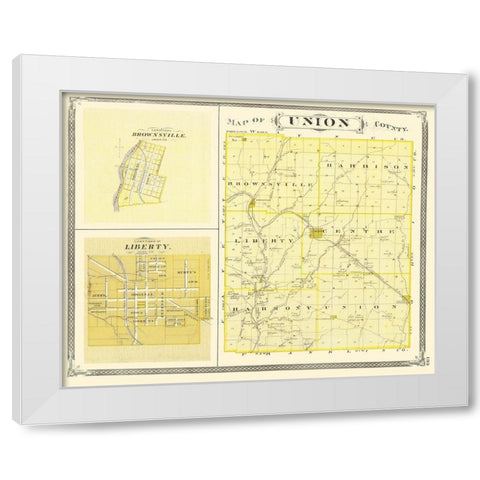 Union Indiana - Baskin 1876 White Modern Wood Framed Art Print by Baskin