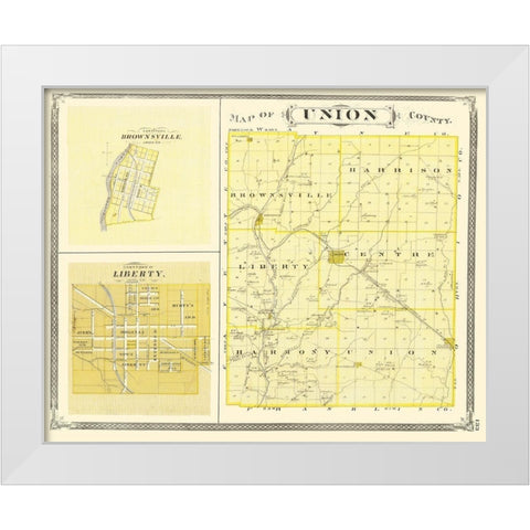 Union Indiana - Baskin 1876 White Modern Wood Framed Art Print by Baskin