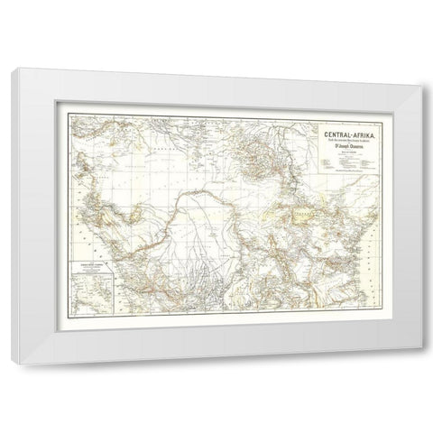 Central Africa - Hart 1885 White Modern Wood Framed Art Print by Hart