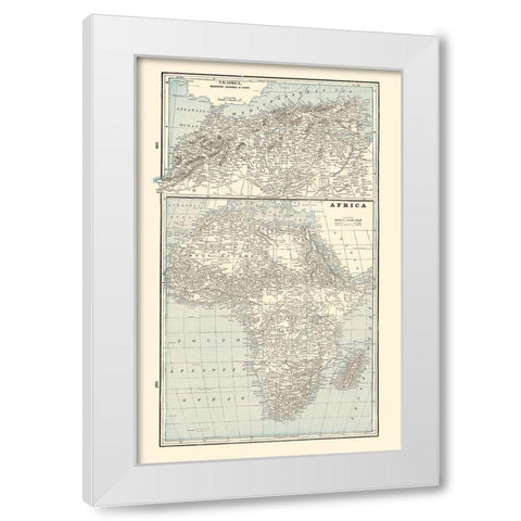 Northwest Africa - Rathbun 1893 White Modern Wood Framed Art Print by Rathbun