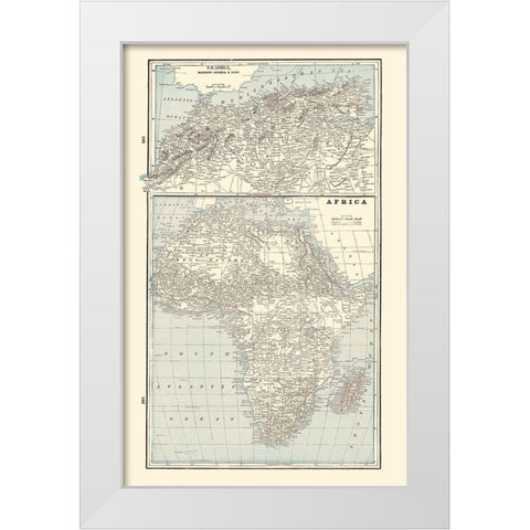 Northwest Africa - Rathbun 1893 White Modern Wood Framed Art Print by Rathbun