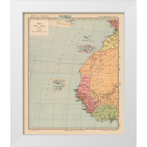 Southwest Africa - Streit 1913 White Modern Wood Framed Art Print by Streit