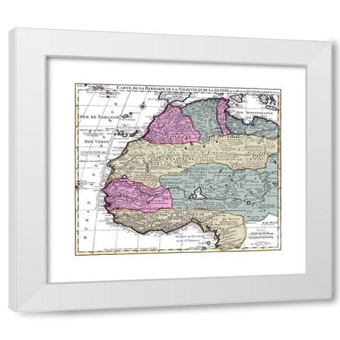 Nigeria Guinea  Africa - De Lisle White Modern Wood Framed Art Print by De L''isle