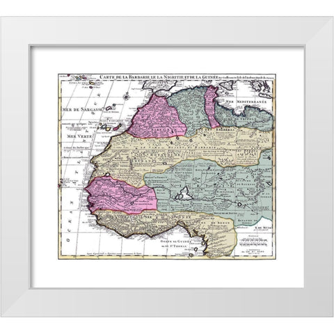 Nigeria Guinea  Africa - De Lisle White Modern Wood Framed Art Print by De L''isle