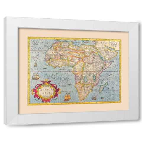 Africa - Hondio White Modern Wood Framed Art Print by Hondio