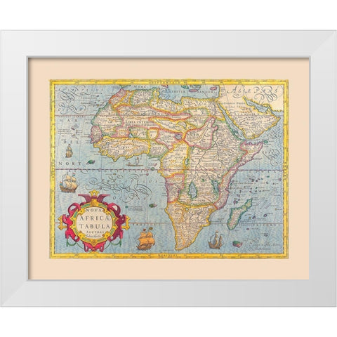 Africa - Hondio White Modern Wood Framed Art Print by Hondio