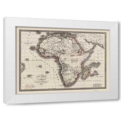 Africa - Monin 1839 White Modern Wood Framed Art Print by Monin