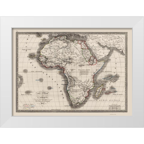 Africa - Monin 1839 White Modern Wood Framed Art Print by Monin