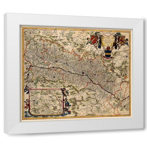 Alsace Region France - De Wit 1688 White Modern Wood Framed Art Print by De Wit