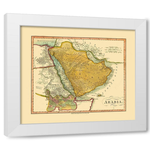 Arabia - Darton 1812 White Modern Wood Framed Art Print by Darton