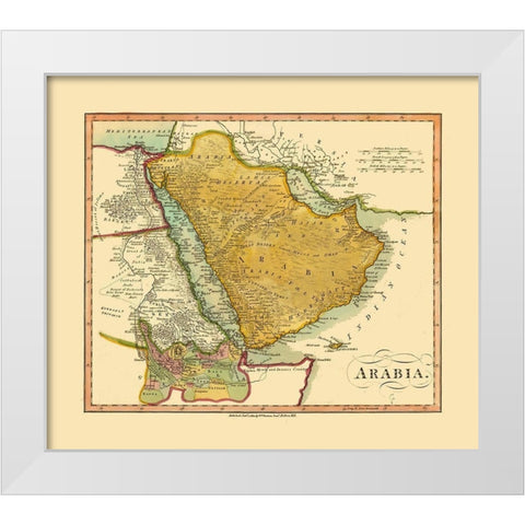 Arabia - Darton 1812 White Modern Wood Framed Art Print by Darton