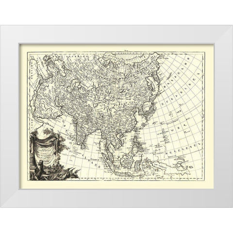 Asia - Endasian 1787 White Modern Wood Framed Art Print by Endasian