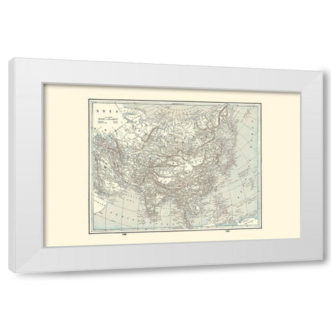 Asia - Rathbun 1893 White Modern Wood Framed Art Print by Rathbun