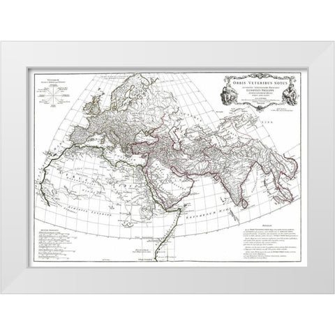Europe Asia - DAnville 1799 White Modern Wood Framed Art Print by D'' Anville
