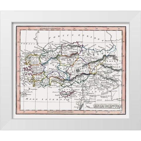 Asia Minor - Fenner 1830 White Modern Wood Framed Art Print by Fenner
