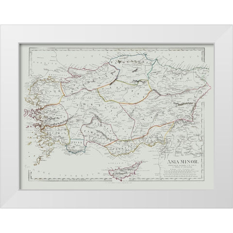 Asia Minor - Baldwin 1830 White Modern Wood Framed Art Print by Baldwin
